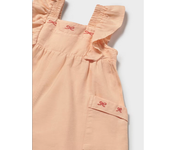 Ruffled Romper - Tangerine