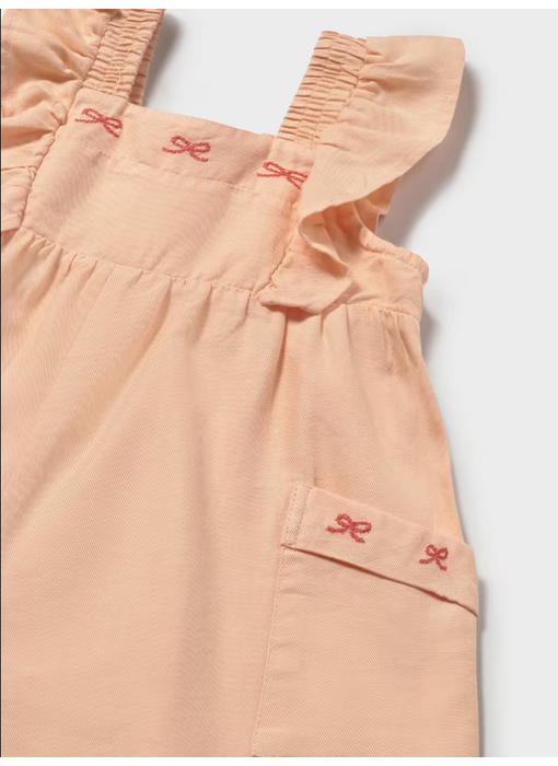 Ruffled Romper - Tangerine
