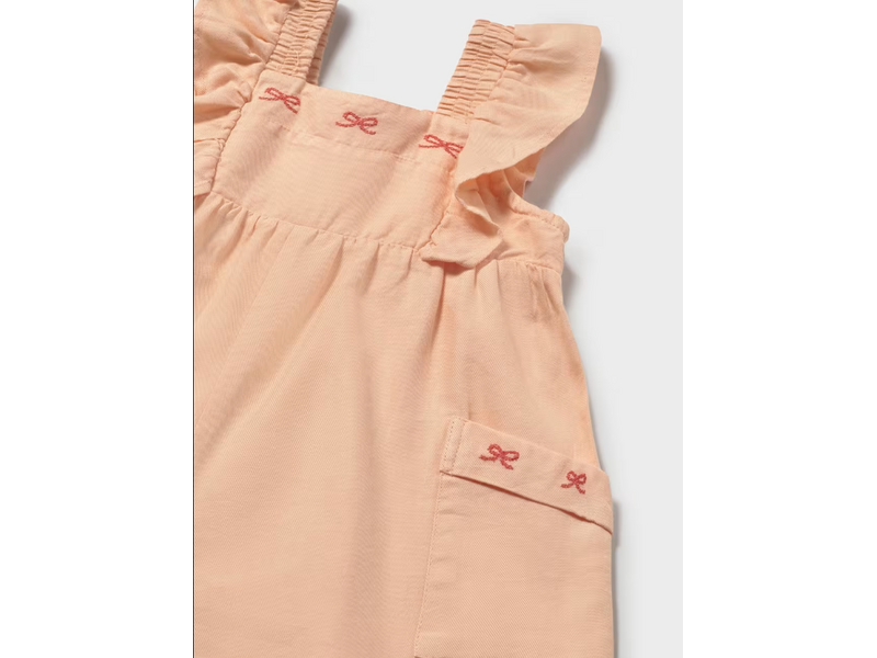 Mayoral Ruffled Romper - Tangerine