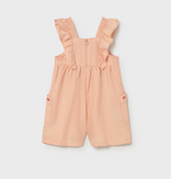 Mayoral Ruffled Romper - Tangerine