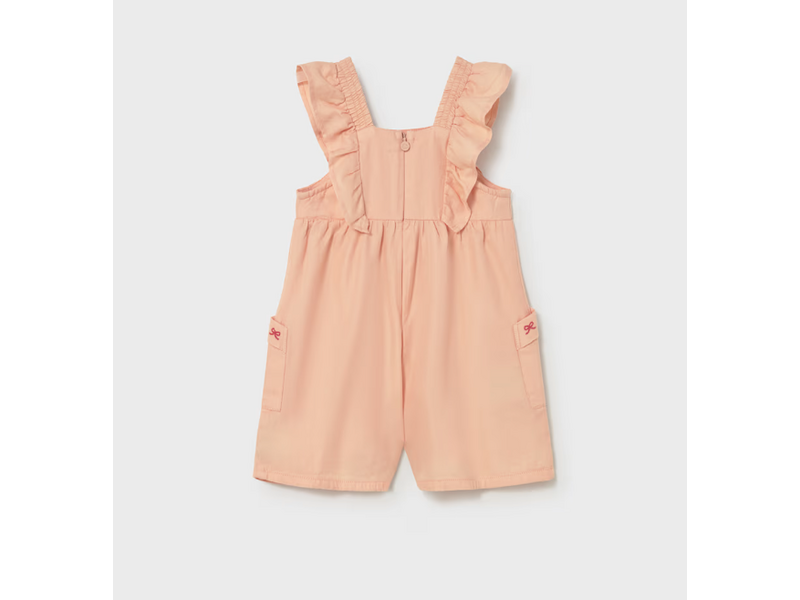 Mayoral Ruffled Romper - Tangerine