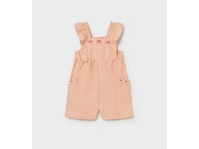 Mayoral Ruffled Romper - Tangerine
