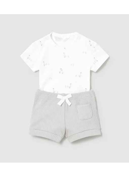2 Piece Shorts Set Ducklings