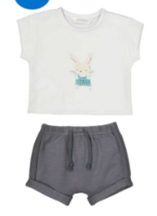2 Piece Knit Set - Bunny/Charcoal