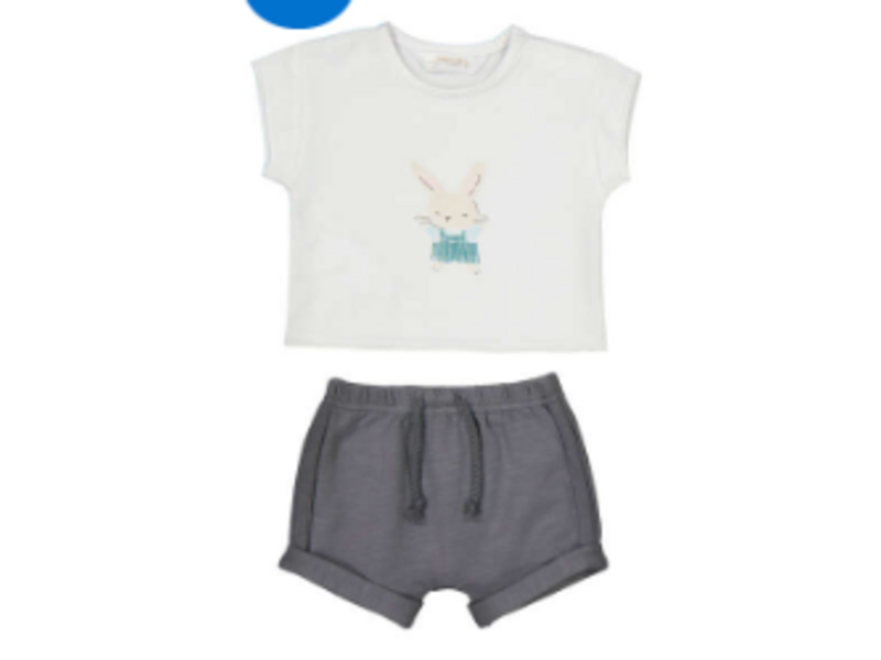 Mayoral 2 Piece Knit Set - Bunny/Charcoal