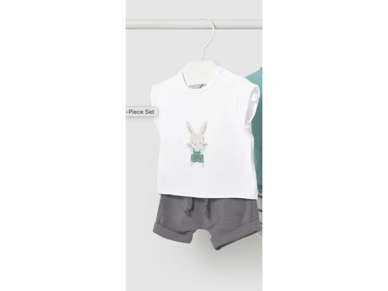 Mayoral 2 Piece Knit Set - Bunny/Charcoal