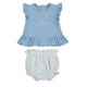 2 Piece Knit Set - Lagoon Top/Floral Bottom