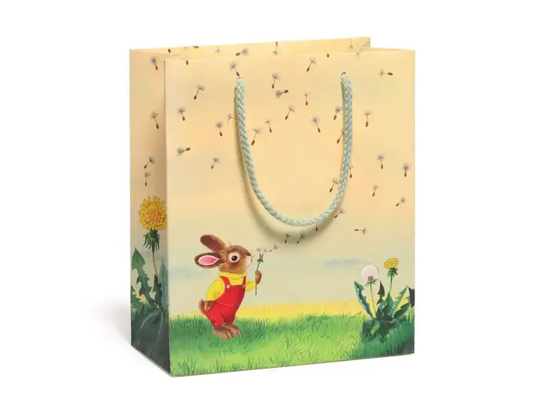 Red Cap Cards Richard Scarry Bunny and Dandelion - Medium Gift Bag
