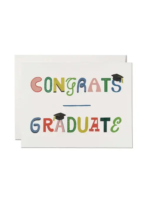 Graduate Typography Greeting Card