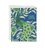 Red Cap Cards Birthday Peacock Greeting Card