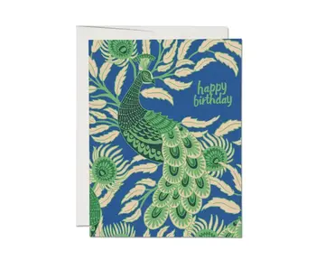 Birthday Peacock Greeting Card