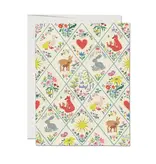 Red Cap Cards Woodland Critters Baby Greeting Card