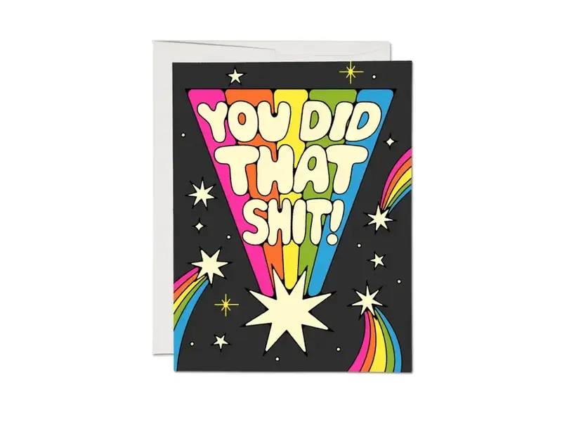 Red Cap Cards You Did That Greeting Card