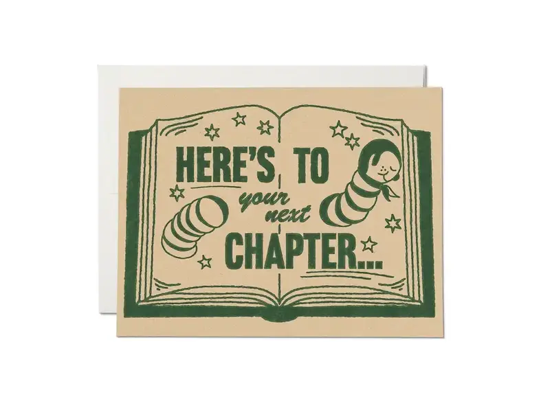 Red Cap Cards Next Chapter Congratulations Greeting Card
