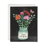 Red Cap Cards Flowers from Us Everyday Greeting Card