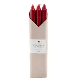 Northern Lights 12" Crimson Taper Candles - 6 Pc