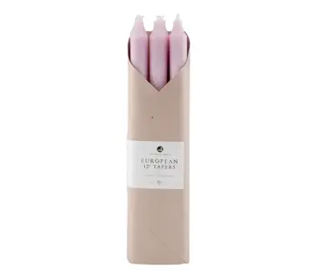 12" Petal Taper Candles - 6 Pc