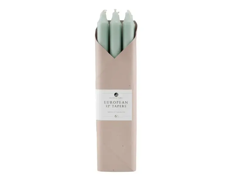 Northern Lights 12" Pistachio Taper Candles - 6 Pc