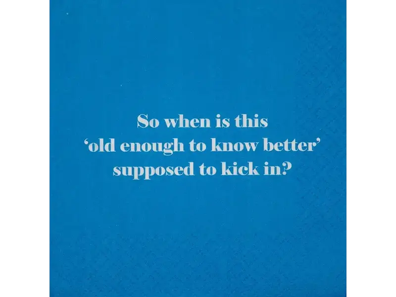 Mary Phillips Design Old Enough To Know Better Napkins