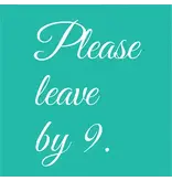 Mary Phillips Design Please Leave By 9 Napkins