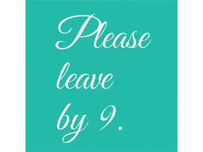 Mary Phillips Design Please Leave By 9 Napkins