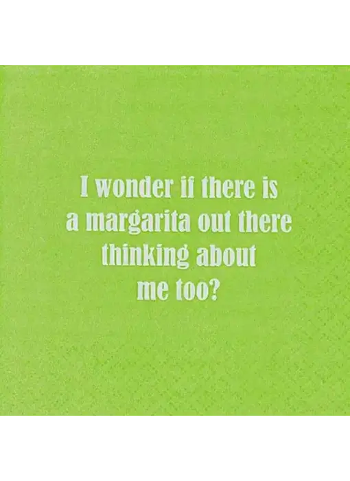 I Wonder If There Is A Margarita Out There Thinking Napkins