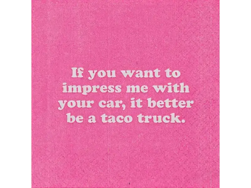 Mary Phillips Design If You Want To Impress Me with Your Car Napkins