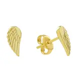 Ofina Jewelry Angel Wing Studs, Gold Vermeil