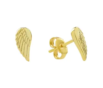 Angel Wing Studs, Gold Vermeil