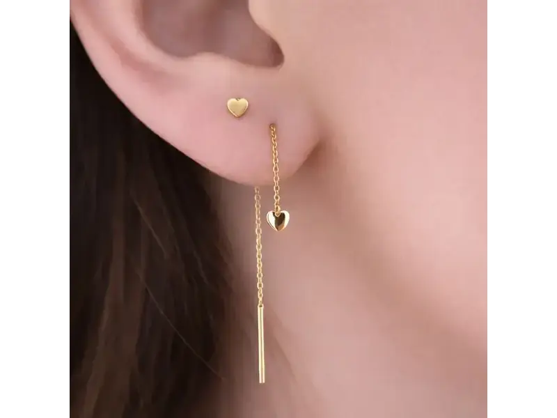 Ofina Jewelry Tiny GF Heart Studs