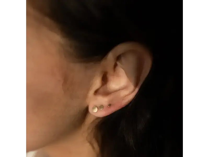 Ofina Jewelry 14k Gold Filled Solid Circle Studs, GF