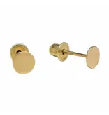 Ofina Jewelry 14k Gold Filled Solid Circle Studs, GF