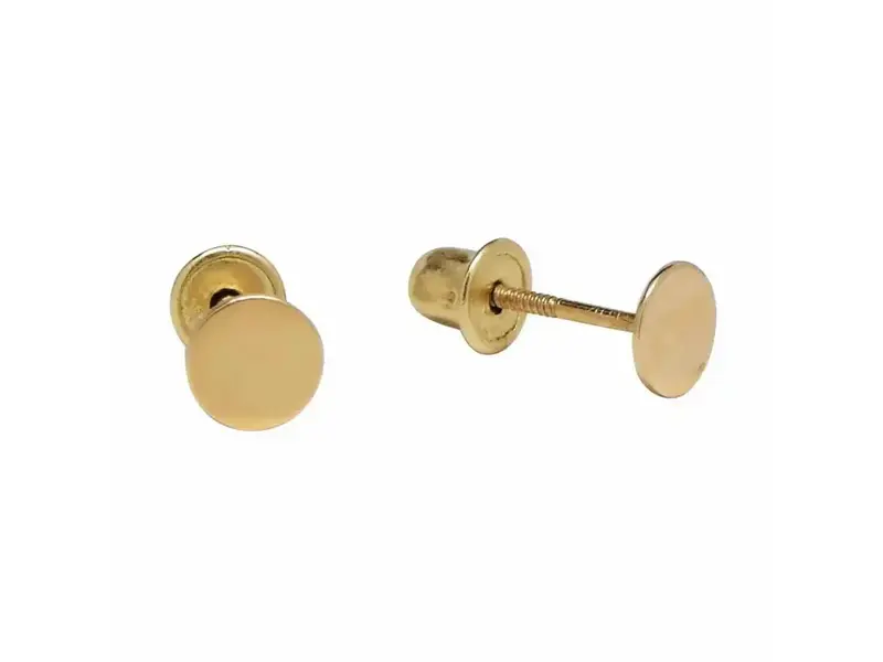 Ofina Jewelry 14k Gold Filled Solid Circle Studs, GF
