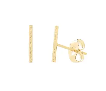 14k Gold Filled Diamond Cut Bar Studs