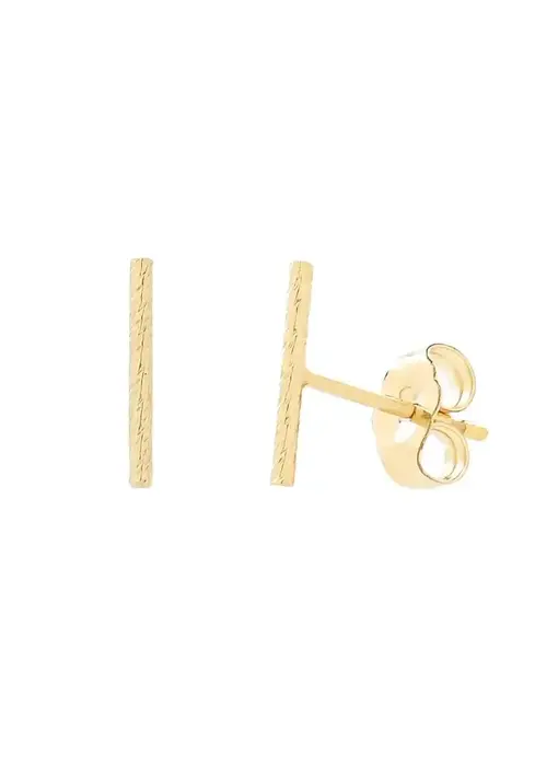 14k Gold Filled Diamond Cut Bar Studs
