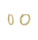 Ofina Jewelry Classic CZ 11mm Small Huggies, Gold Vermeil