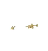 Ofina Jewelry Tiny Triangle Studs, Gold Vermeil