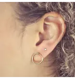 Ofina Jewelry Tiny Triangle Studs, Gold Vermeil