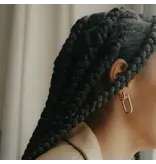 Ofina Jewelry Medium Smooth Oval Huggies, Sterling Silver