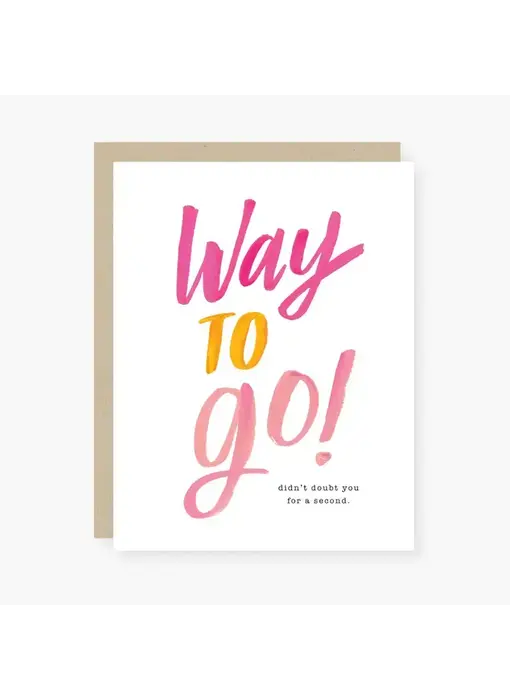 Way To Go! Congratulations Card