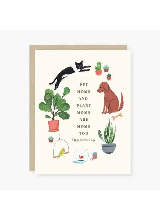 Pet Mom Plant Mom Mother's Day Card