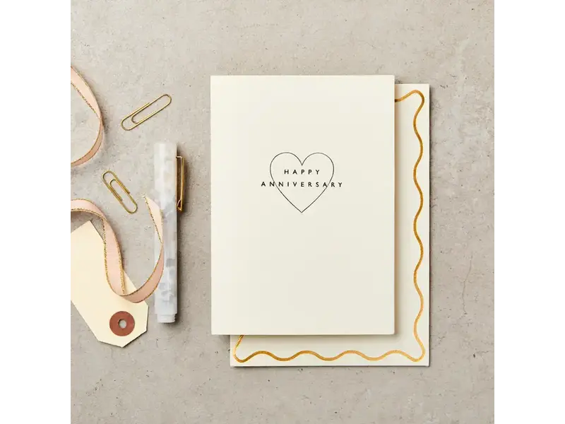Katie Leamon Happy Anniversary Heart Card