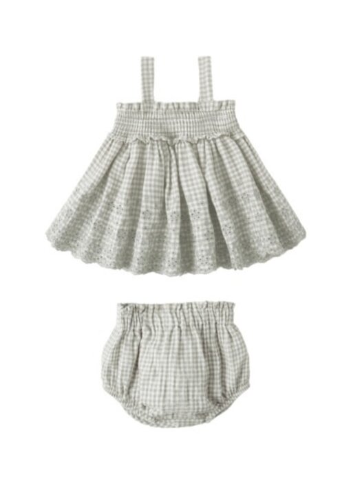 MAE SMOCKED TOP + BLOOMER SET | GINGHAM