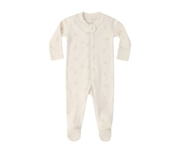 ZIP LONG SLEEVE FOOTIE || BUNNIES