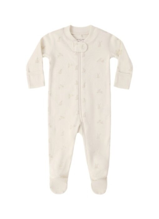 ZIP LONG SLEEVE FOOTIE || BUNNIES
