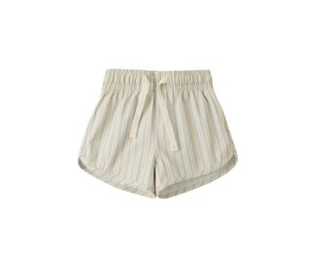 BOYS SWIM SHORT || BLUE + BUTTERSCOTCH STRIPE