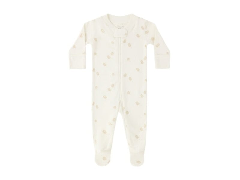 Rylee + Cru LLC ZIP LONG SLEEVE SLEEPER FOOTIE || CHICKS