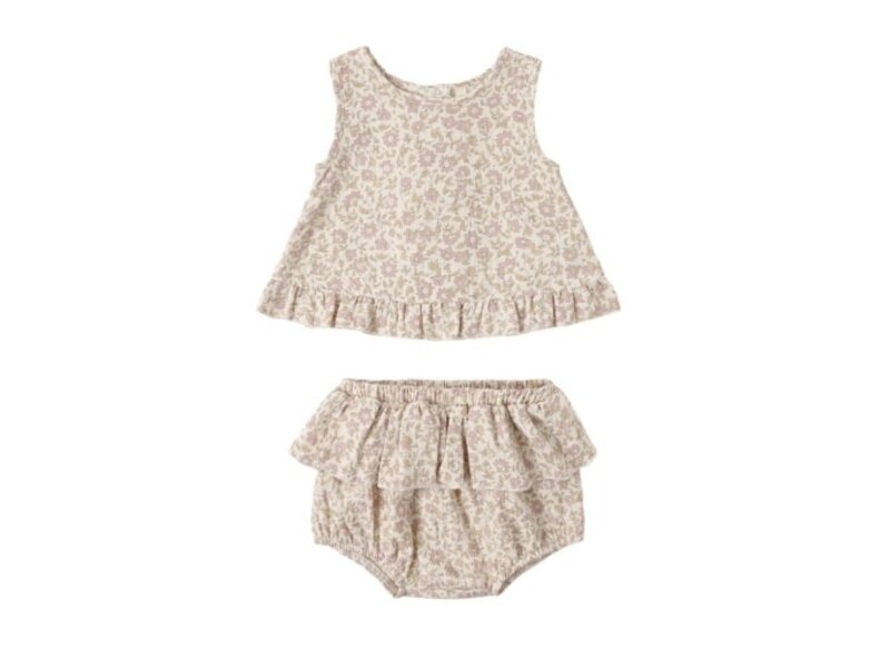 Rylee + Cru LLC RUFFLED TULIP TOP + BLOOMER SET || DAHLIA