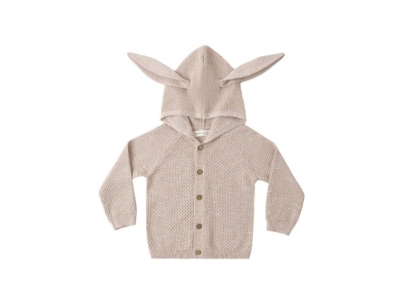 Rylee + Cru LLC BUNNY KNIT SWEATER || HEATHERED LATTE
