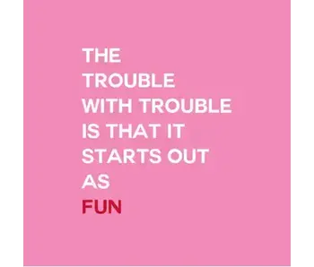 the Trouble with Trouble Napkins